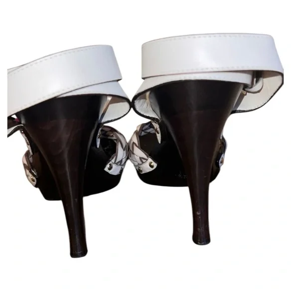 Gucci White Braided Leather Sandals with High Heel - Picture 6 of 6